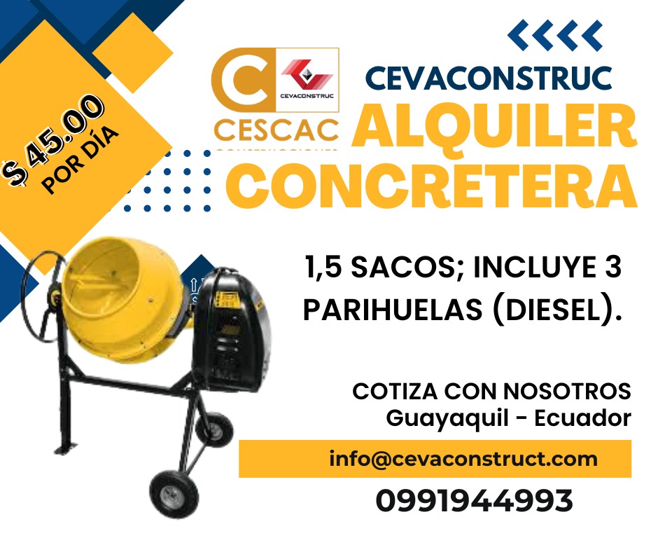 Concretera 1.5 sacos