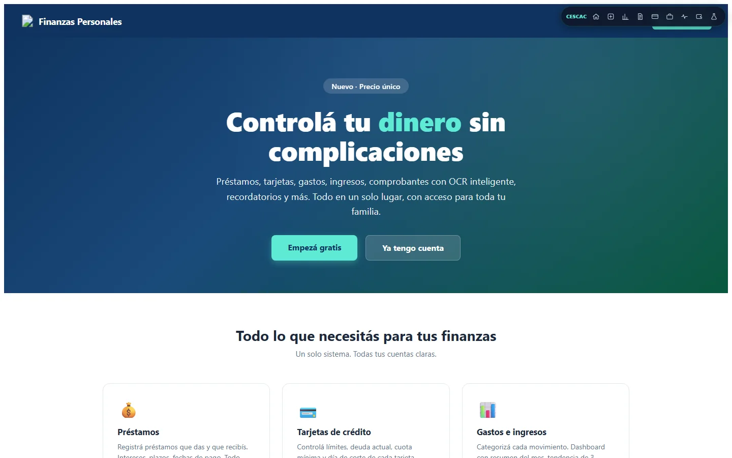 Finanzas CESCAC en produccion